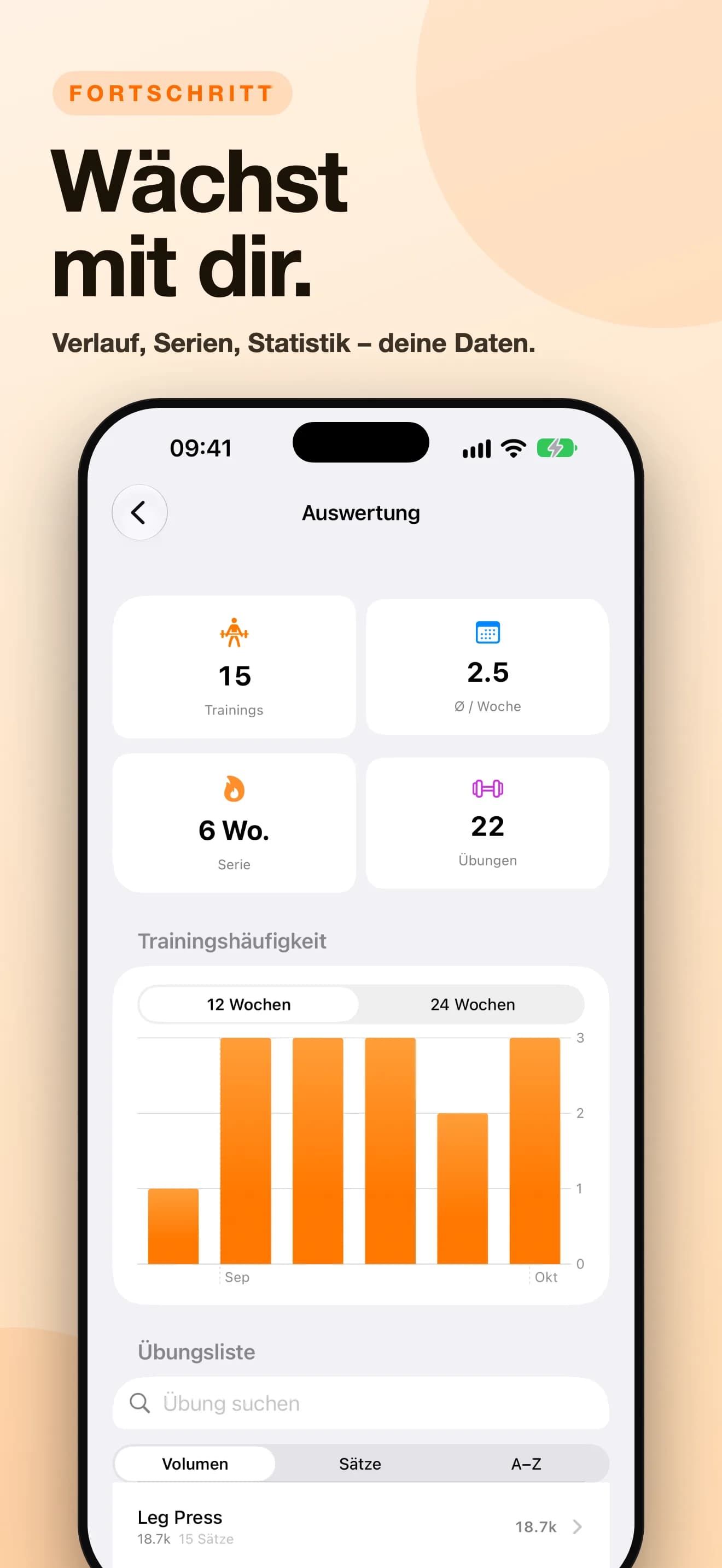 SetRepGo — Wächst mit dir. (Vorschau-Screenshot)
