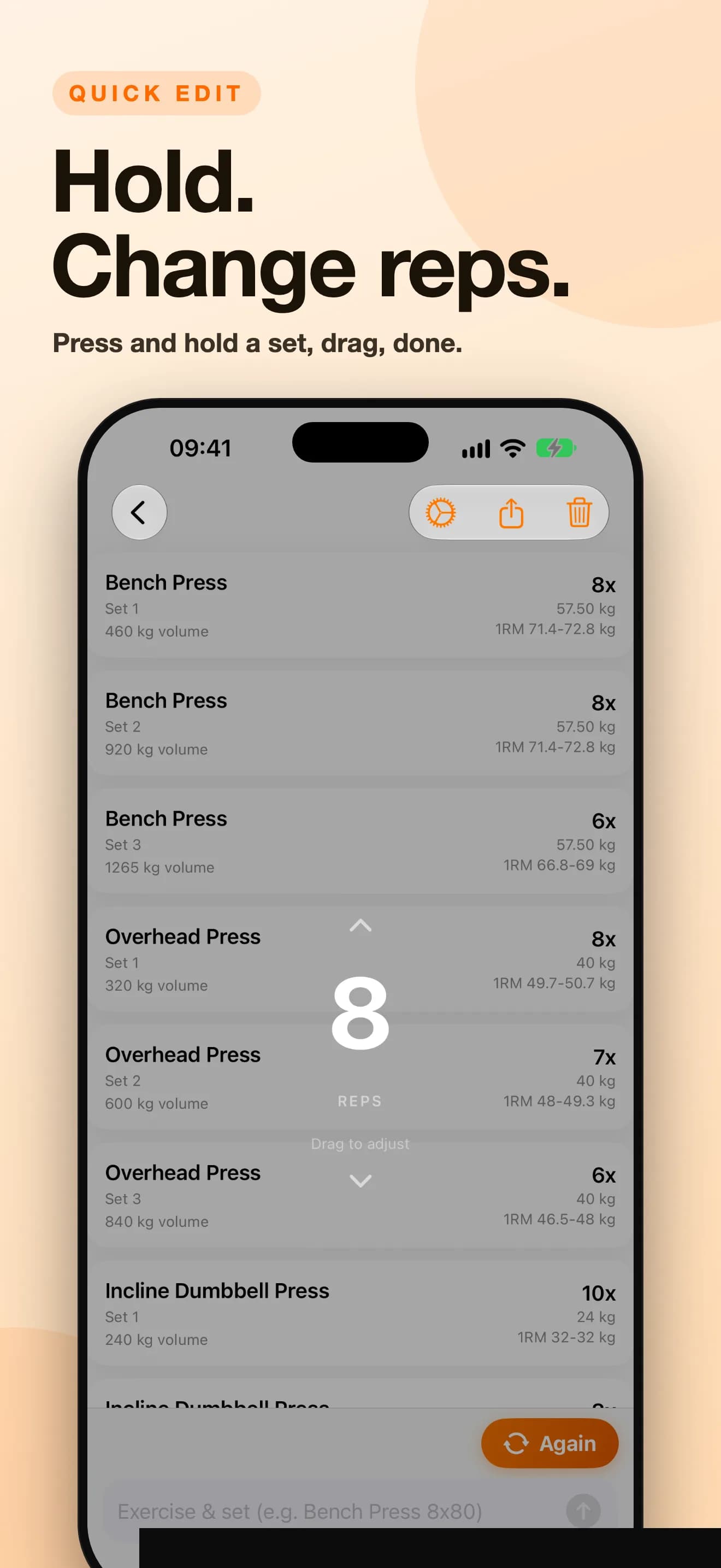 SetRepGo — Hold. Change reps. (Vorschau-Screenshot)