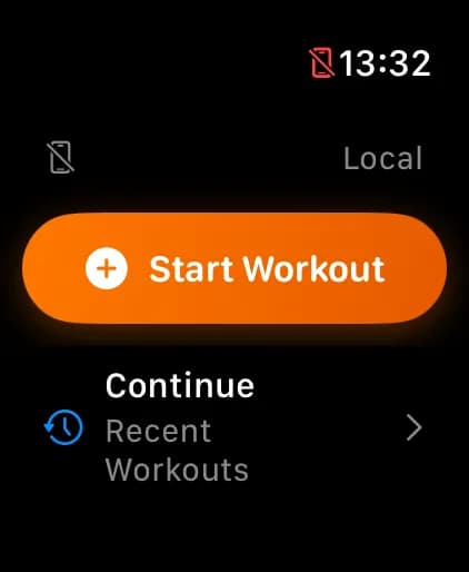 SetRepGo Apple Watch — Watch – Start