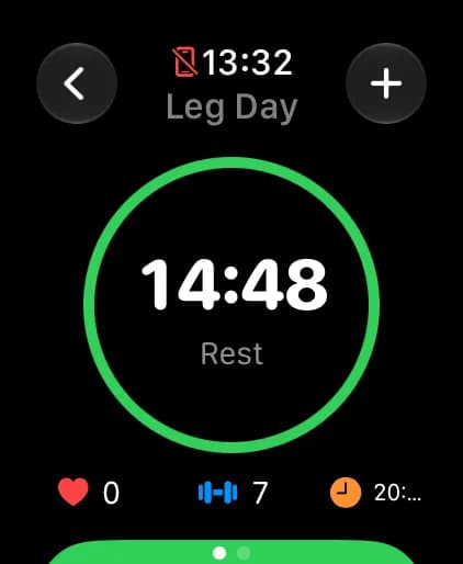 SetRepGo Apple Watch — Timer
